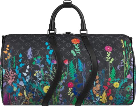 black flowered louis vuitton bag